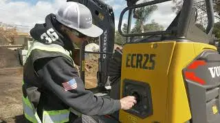 How to Charge an Electric Tractor - Volvo Electric Excavator