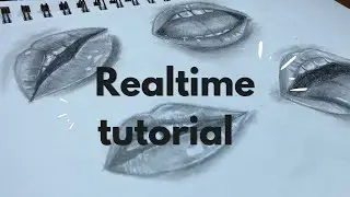 How to draw lips from different angles | real time tutorial