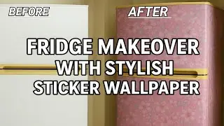 Diy Hacks /Fridge Makeover with Stylish Sticker Wallpaper/Fridge Decoration Ideas By Zainab Siddiqui