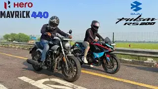 Hero Mavrick 440 vs Bajaj Pulsar Rs200 || Drag Race || Unexpected Result