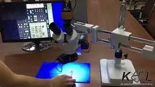 Double Boom Stand 7X-45X Zoom Mobile Phone Microscope Stereoscopic