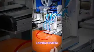 Production line labeling machine | Automatic plane labeling head | automatic labeling machine #fyp