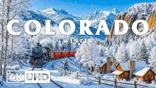 Colorado Winter 4K UHD – Snowy Rockies, Frozen Lakes & Mountain Towns with Crisp Winter Harmonies