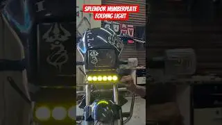 splendor bike numberplate folding light installation |6lens bike modification light #shots #youtube
