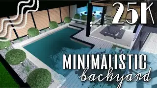 minimalistic backyard build // bloxburg // arxbesque