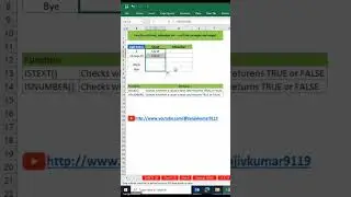 IsText - IsNumber excel Function &ndash; real time example#istext#isnumber#exceltips #excelformulas #excel