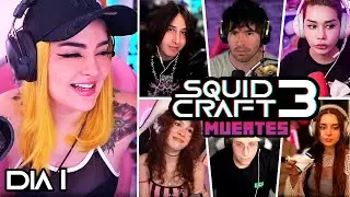 REACCIONAMOS A LAS MUERTES DEL DÍA #1 EN LOS SQUID CRAFT GAMES 3