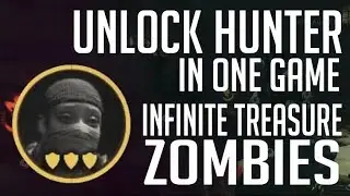 (PATCHED) How to Unlock ''HUNTER'' In One Game! INFINITE TREASURE ZOMBIES GLITCH.