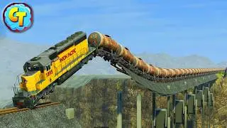 The MOST Brutal Railroad Accidents Derailments ✅  BEAMNG.Drive LIVE STREAM