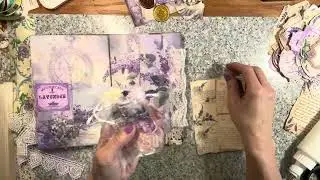 ADDING EMBELLISHMENTS TO Our Lavender JOURNAL a DP for @Paperomia #thesimplecrafter 