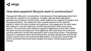 Understanding the Construction Payment Lifecycle
