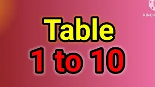 Table 1 to 10 || How to learn tables easily #maths #table1to10