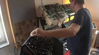 Makenoise STO Shape and Lin FM Jamming, Moog DFAM, Erica Synths Pico SEQ, Makenoise Echophon