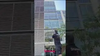 Innovative Water-Fed Pole Reaches the 5th-Storey Windows of this Strata Building!