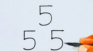 Lion drawing easy / How to draw Lion from number 555 / Lion Drawing For Beginners/ Number drawing