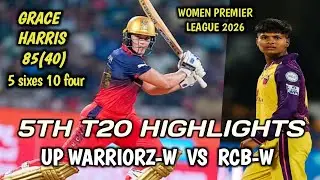 RCB vs UPW WPL 2026 Highlights | Grace Harris 85(40) BLITZ! RCB W vs UPW W Match 5 (12 Jan 2026)