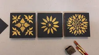 Stencil Painting on Block | stencil Wall Block painting | DIY easy Wall decor Ideas.