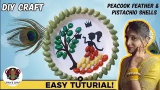 Easy Home Decor DIY with pista shell !!@Kirancraft-8y #pistashellcraft #wallhanging #diyhomedecor 
