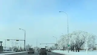 City driving winter wonderland ❄️ 🌲 #snow #canada #philippines 