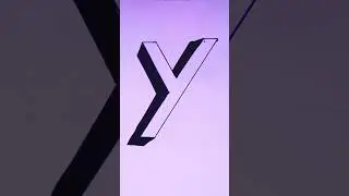 3D drawing letter Y #viral #draw #3d #art #calligraphy