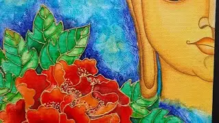 Buddha Texture Painting on Canvas #shorts #ytshorts