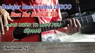 Belajar Bass irama Disco Baca Not Balok & Tab,