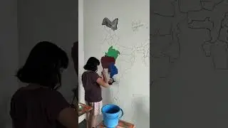 #India #map on wall #handmade