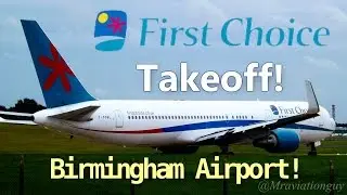 First Choice 767-324/ER G-OOBL Morning Takeoff at Birmingham Airport, BHX/EGBB | With ATC!