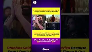 Prabhas' HILARIOUS Reason Why He's STILL Unmarried! 😂 #ytviralshorts #viralshorts