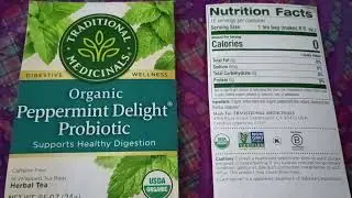 Food Science / SDR / Beverages / Herbal Tea / No Light / Peppermint Delight Probiotic, Organic .2💚🍵🌿