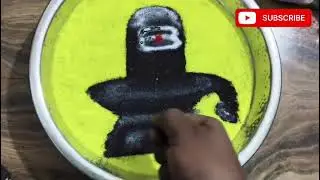 Shiva art 🎨 with rangoli ,my first video with rangoli 