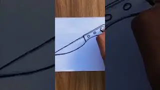 How to draw knife🔪  easy pencil drawing.
