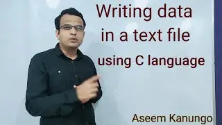How to write data in a text file using C language
