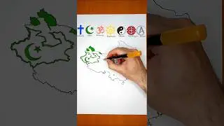 Religion in China 🇨🇳| Religion map drawing #shorts #religion #china #education #drawing #art #viral
