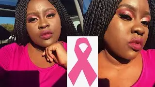 BREAST CANCER AWARENESS INSPIRED MAKEUP TUTORIAL🎀 | PINK EYE SHADOW TUTORIAL