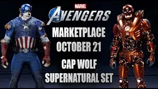 Marvel's Avengers - Marketplace October 21 Capwolf,  Supernatural Halloween Outfit Set & Nameplates