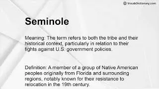 Seminole Meaning