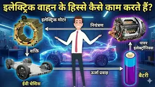 EV Car कैसे काम करती है? | Electric Vehicle Components Explained | Battery, Motor, Controller