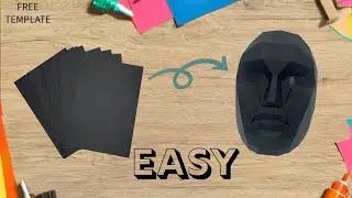 How to make Frontman mask (squid game) with paper.[free template]