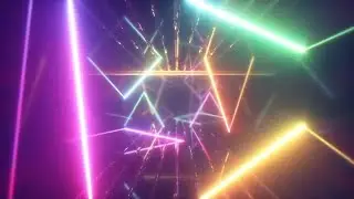Colorful Neon Shape Outlines Stock Motion Graphics
