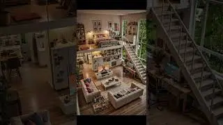 🏡 Warm Modern Loft Apartment Tour | Cozy & Stylish Open-Concept Home ✨