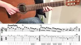 Snowflake - Easy Guitar sheet music & TAB for beginners