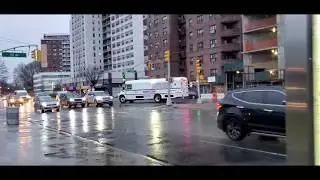 New York City Corrections Transport Bus Arriving At Queens Criminal Court In Kew Gardens, Queens, NY