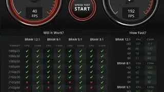 Blackmagic RAW Speed Test