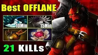 [Axe] How to Play Axe With 10Min Dagger-650GPM-17Min GODLIKE & 21 KiLLs (FullGame Dota2 7.22H)