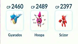 MIXED 😲 Team ( Gyarados, Hoopa, Scizar ) in Pokemon Go Battle league.