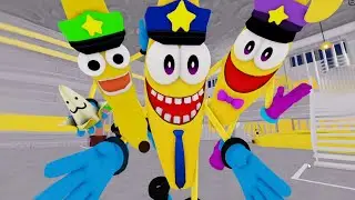 Ucieczka z Więzienia w ROBLOX! 😅 BlueJane Gra w BANANA POLICE FAMILY PRISON RUN ESCAPE Obby! 😁