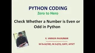 Check Whether a Number is Even or Odd in Python Using Bitwise & Operator
