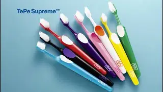 TePe Supreme&trade; Toothbrush - more efficient cleaning further in between the teeth & along gum line