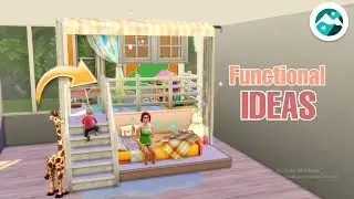 The Sims 4 Tutorial Kids Bedroom Ideas (Functional Platform) || Snowy escape